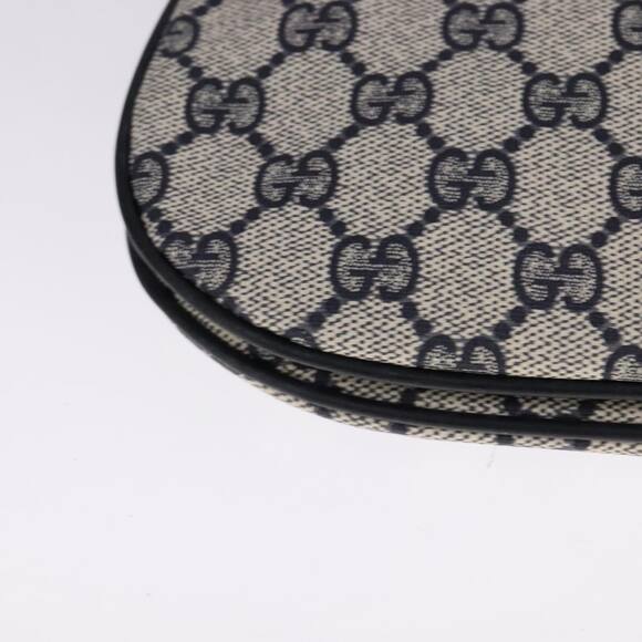 GUCCI GG Supreme Sherry Line Shoulder Bag Pvc Red Navy - Picture 12 of 16